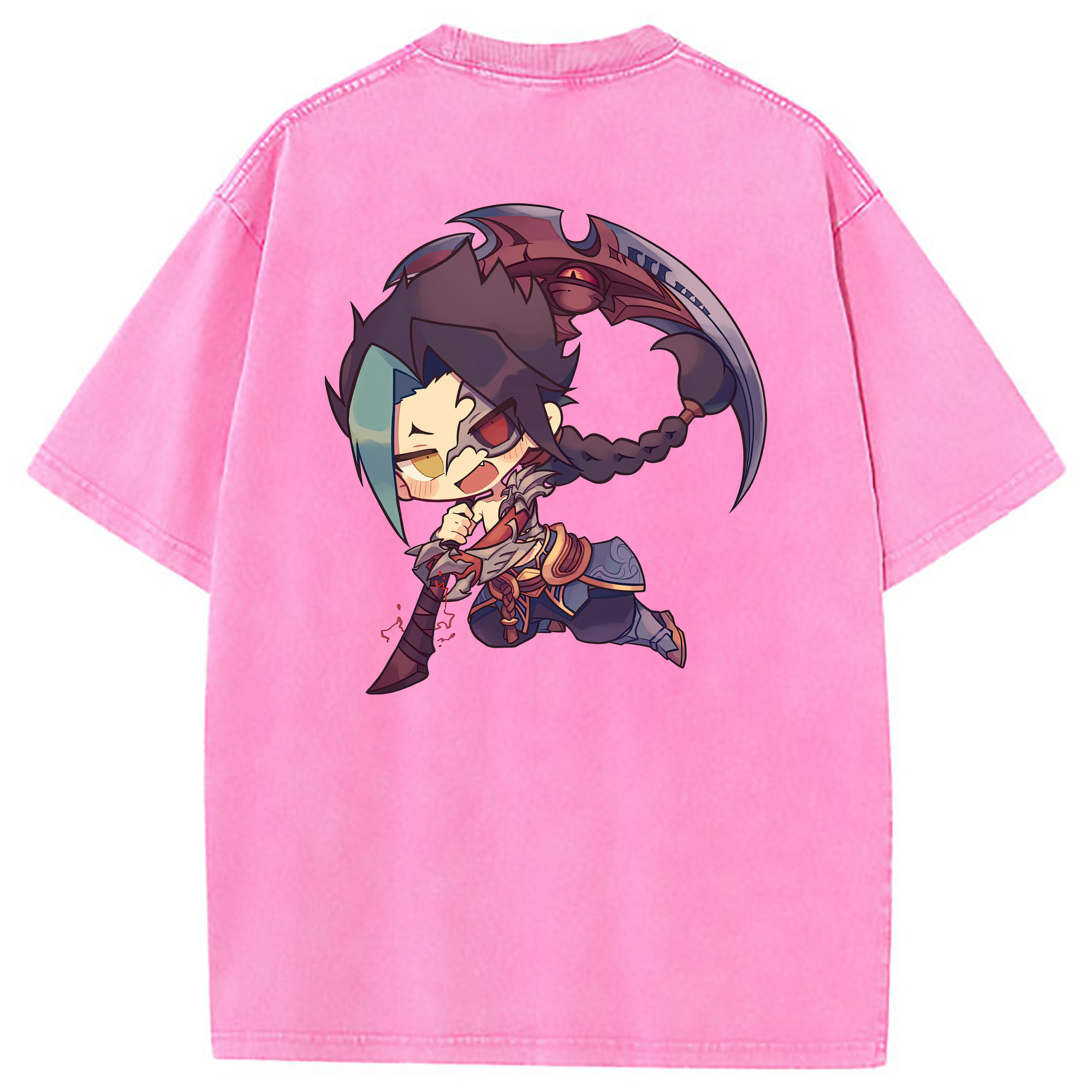 （画像用） リーグ・オブ・レジェンド League of Legends LOL 綿100% ヴィンテージ風 半袖Tシャツ（背面プリント）